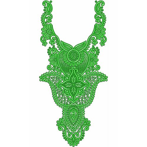 Pakistani Long Neck Embroidery Design