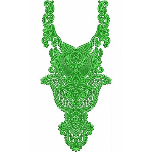 Pakistani Long Neck Embroidery Design
