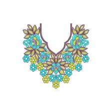 Southwestern Girls Neck Embroidery Design