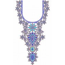 Ladies Fashion Neck Embroidery Design