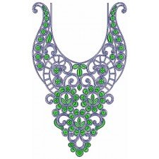 Saudi Arabian Neck Embroidery Design