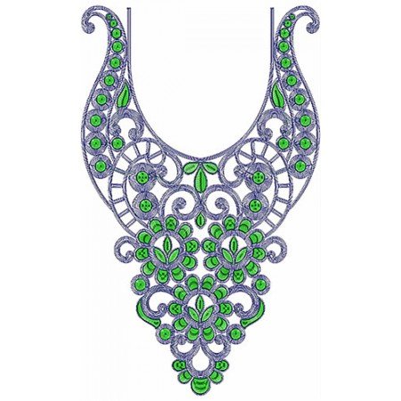 Saudi Arabian Neck Embroidery Design