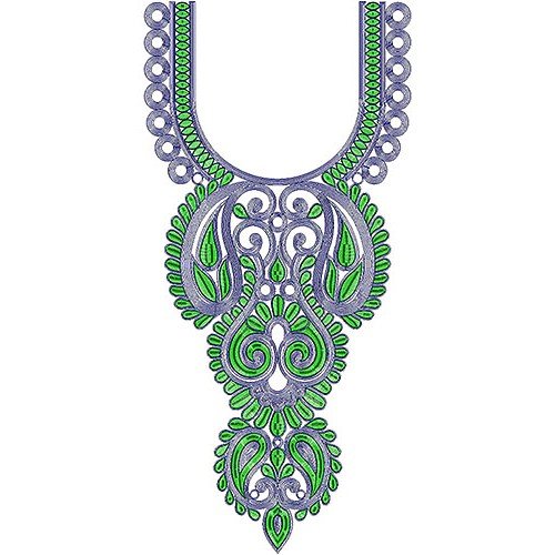 Long Arabic Style Cording Neck Design