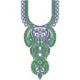 Long Arabic Style Cording Neck Design