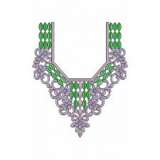 Arabian Boat Neck Embroidery Design