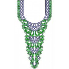Traditional Arabian Neck Embroidery Design