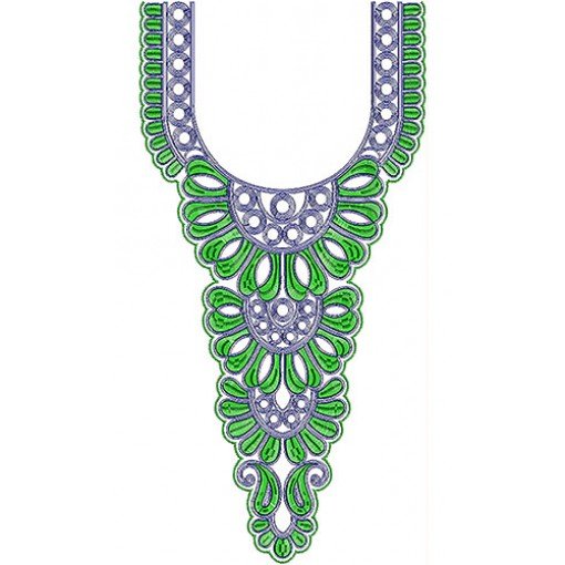 Traditional Arabian Neck Embroidery Design