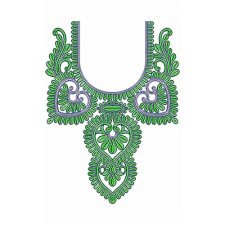 Attractive Embroidery Cording Neck Design