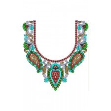 Newest Cording Neck Embroidery Design