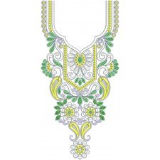 Cotton Kurta Neck Embroidery Design