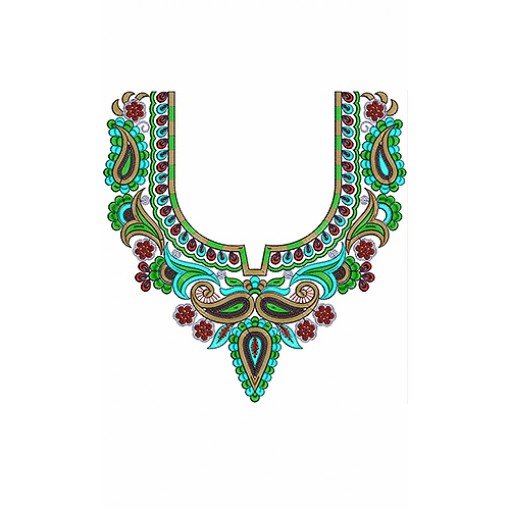Neck Embroidery Designs Salwar Kameez 6046