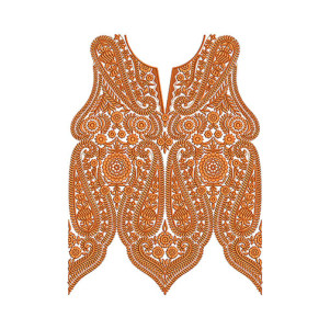 Cowl Neck Embroidery Design For Party Dress