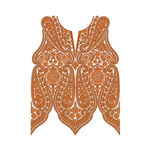 Cowl Neck Embroidery Design For Party Dress