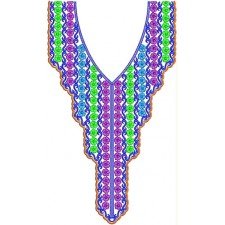 Pakistani Tiny Floral Neck Design 2014