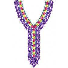 Punjabi Long Neck Embroidery Design
