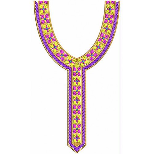 Pakistani Ladies Neck Embroidery Design