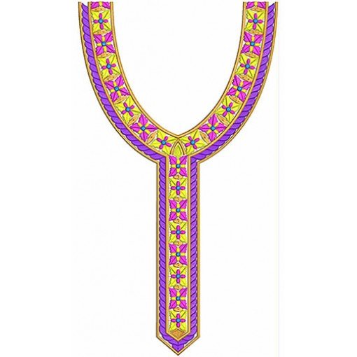 Pakistani Ladies Neck Embroidery Design