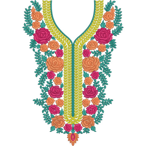 Neck Embroidery Design 6935