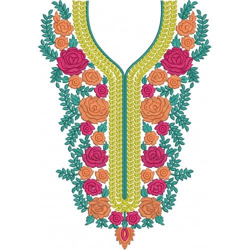 Neck Embroidery Design 6935