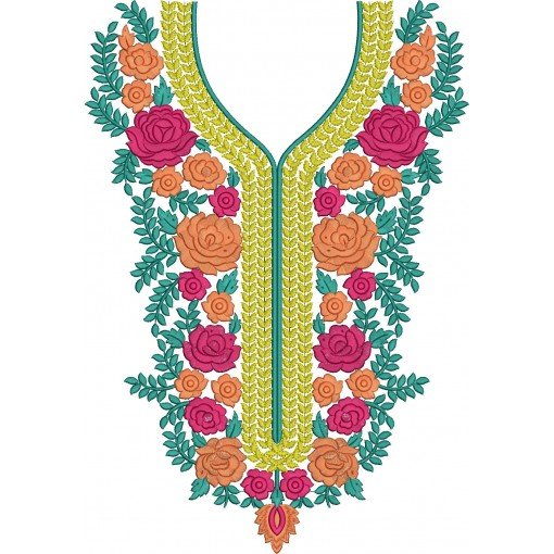 Neck Embroidery Design 6935