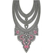 Caftan Machine Embroidery Design 7253
