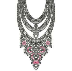 Caftan Machine Embroidery Design 7253