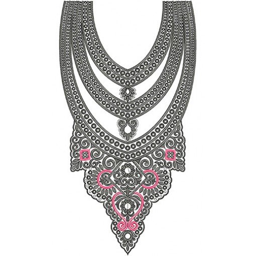 Caftan Machine Embroidery Design 7253