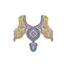 Pakistani Traditional Neck Embroidery Design