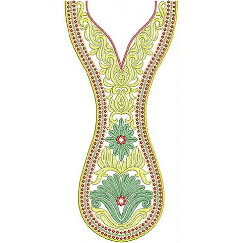 Italian Clothing Neck Embroidery Design