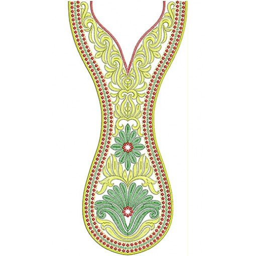 Italian Clothing Neck Embroidery Design