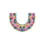 Floral U-Shaped Neckline Machine Embroidery Design