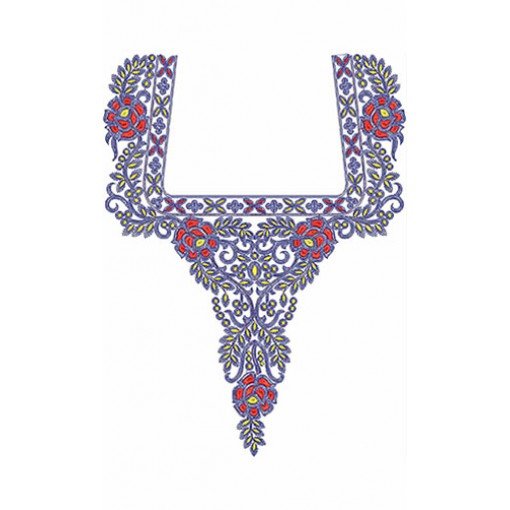 Indian Fashion Cording Neck Design