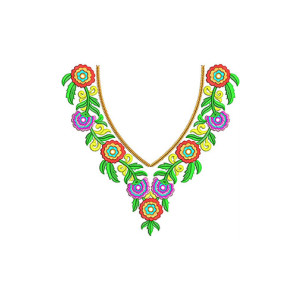 Girls Neck Embroidery Design 2014