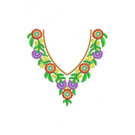 Girls Neck Embroidery Design 2014