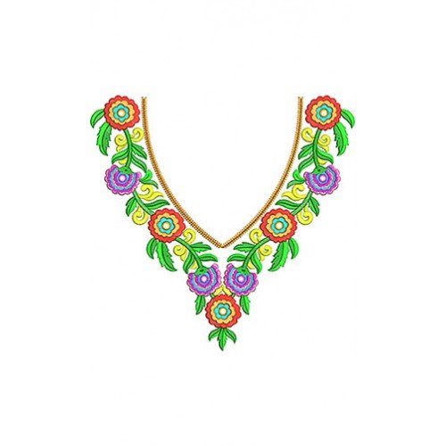 Girls Neck Embroidery Design 2014