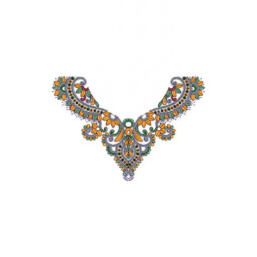 Sequin Gala Neck Yoke Embroidery Design Sequin Gala Neck Yoke Embroidery Design