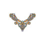 Sequin Gala Neck Yoke Embroidery Design