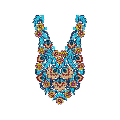 Embroidery Designs For Neck 763