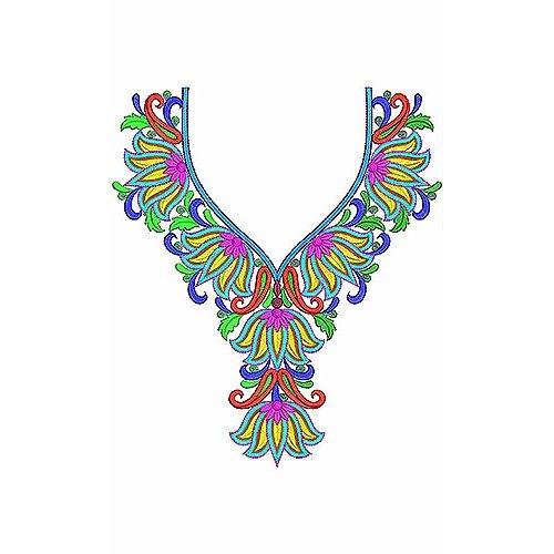 Abaya Neck Embroidery Design