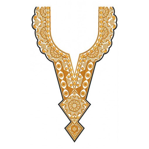 Nigerian Neck Embroidery Design
