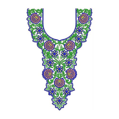 8442 Neck Embroidery Design