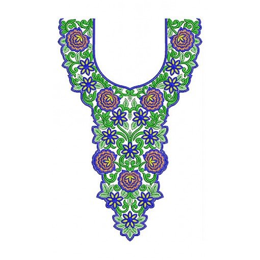 8442 Neck Embroidery Design