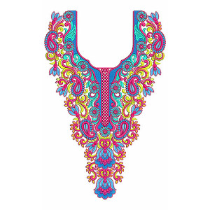 8445 Neck Embroidery Design