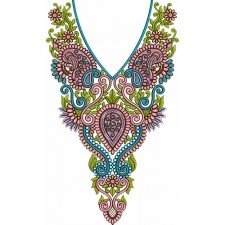 8498 Neck Embroidery Design