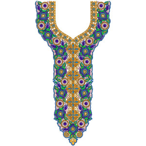 8500 Neck Embroidery Design