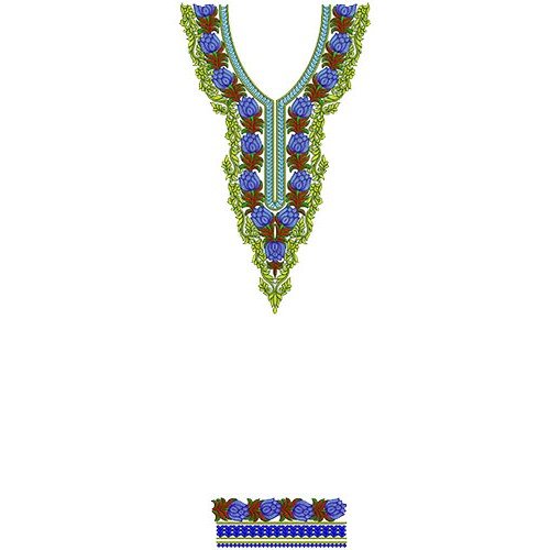 8504 Neck Embroidery Design