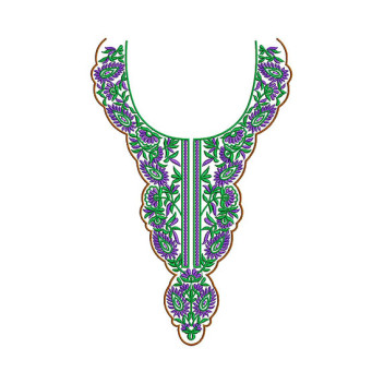 8650 Neck Embroidery Design