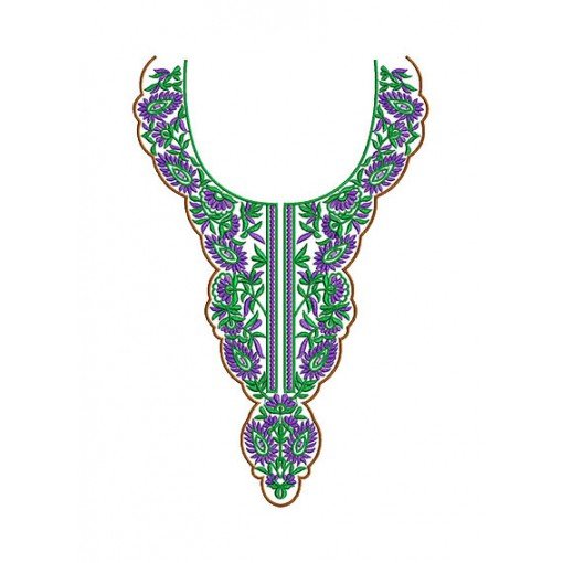 8650 Neck Embroidery Design