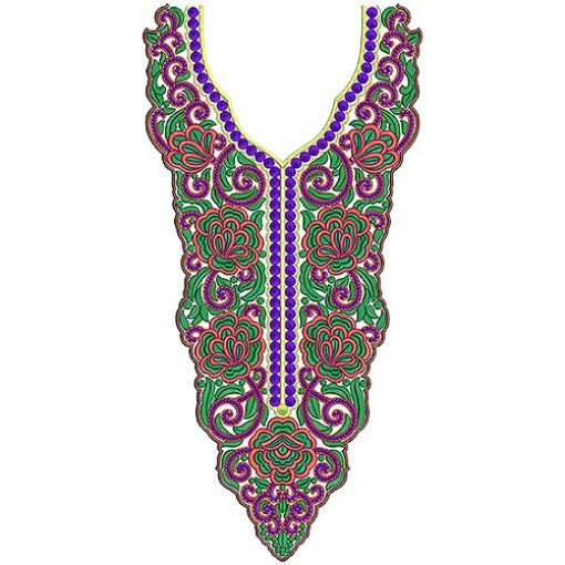 8652 Neck Embroidery Design
