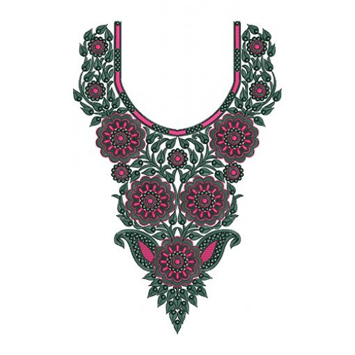 9153 Neck Embroidery Design